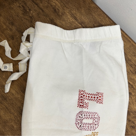 VICTORIA’S SECRET PINK HTF VINTAGE OLD SCHOOL LOVE PINK WHITE LOGO SWEATPANTS S - Picture 4 of 11